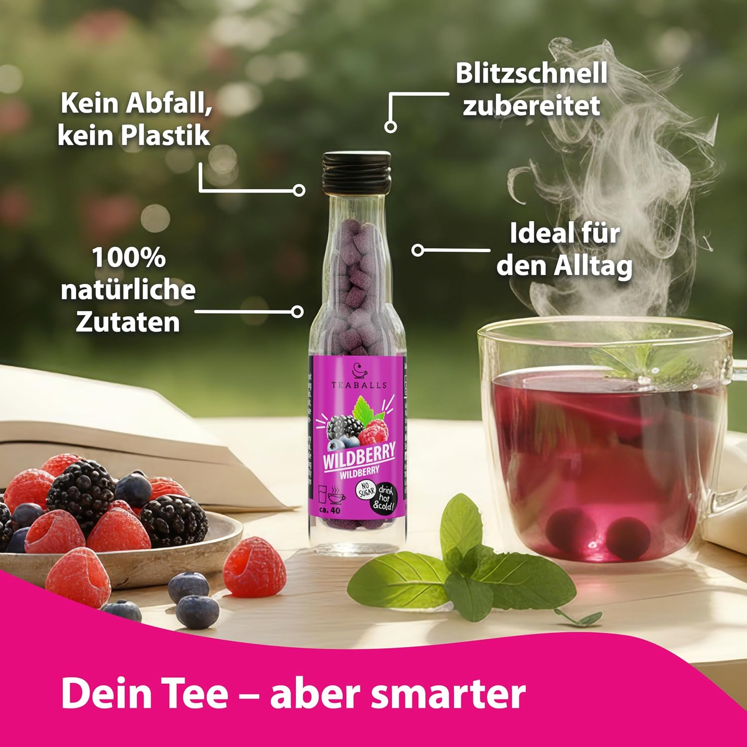 Detalle 2 de Teaballs Beerenset 3er Mix für Tee