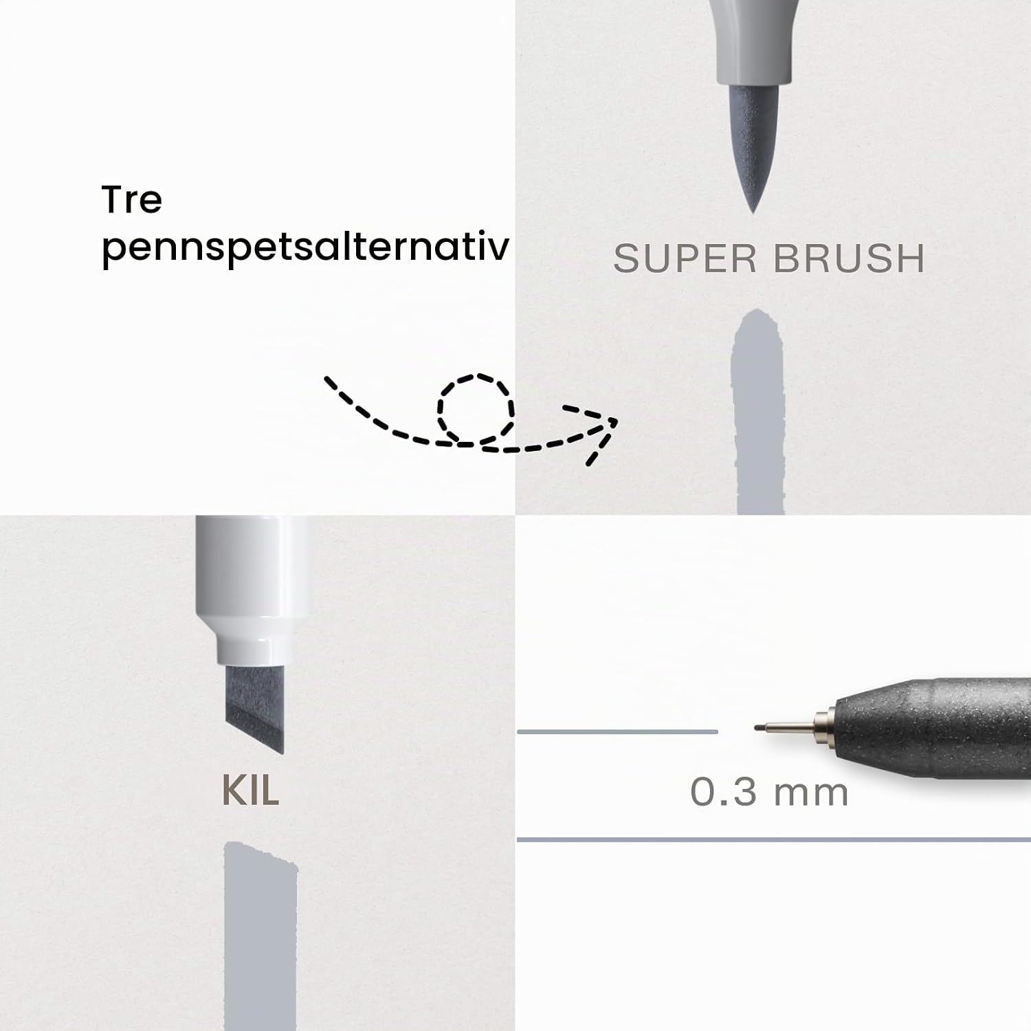 Detalle de Copic Ciao Shade Set Dark Cool Gray – markerset med penselspets och Multiliner