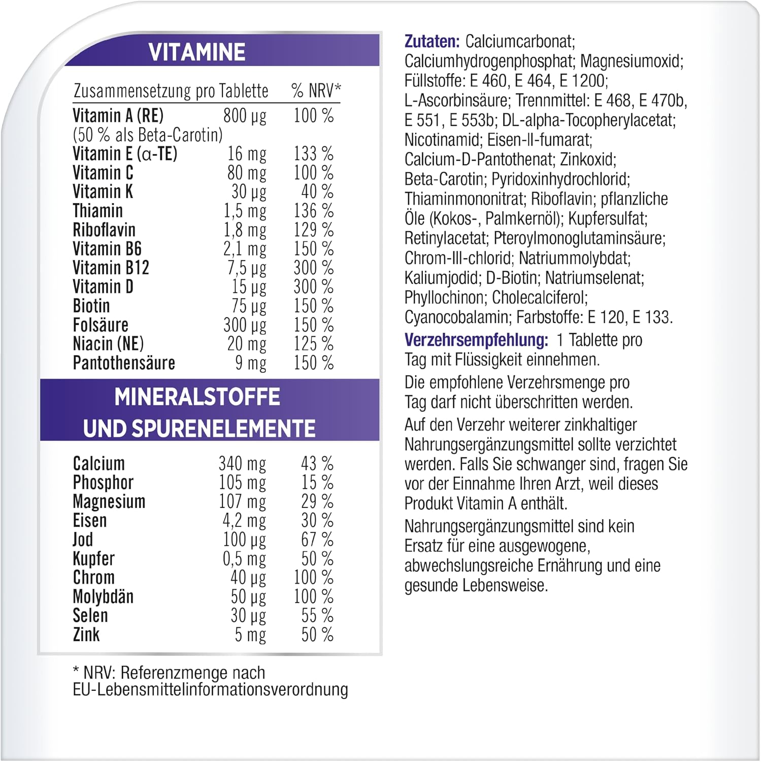 Thumbnail 6 de Centrum FĂĽr Sie 50+ 60 Tabletten đź’Š
