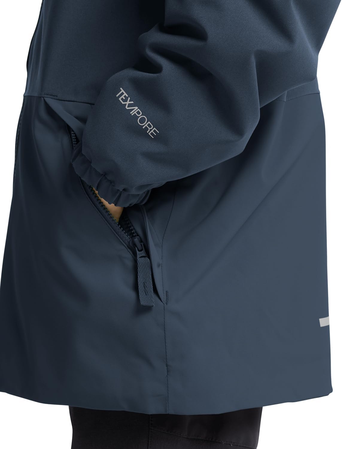 Detalle de Jack Wolfskin Jungen New Snowy Days Jkt K Jacket – Winterjacke mit Fleece-Futter und wetterfesten Reißverschlüssen