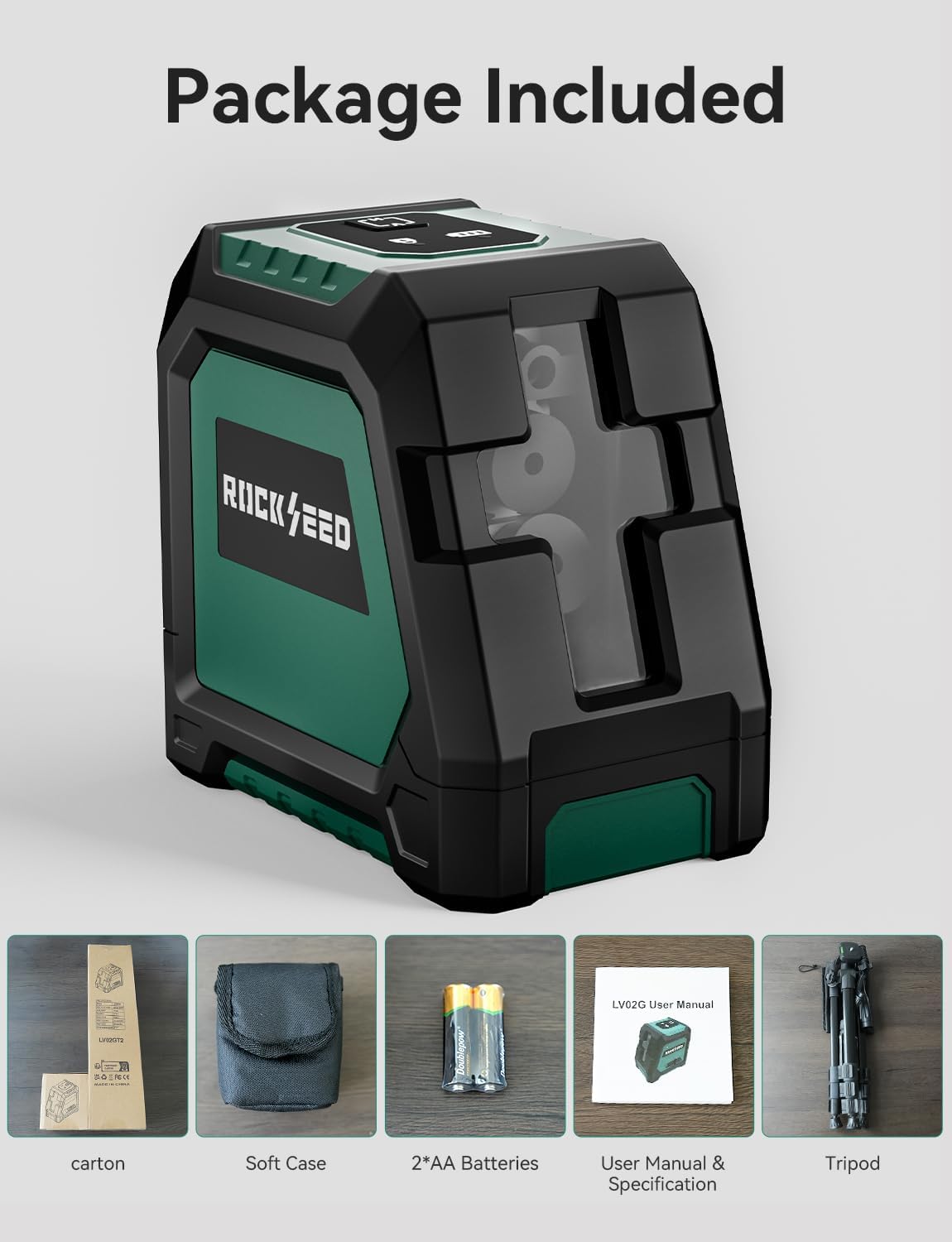 Thumbnail 6 de RockSeed Line Laser Level with 47-Inch Tripod
