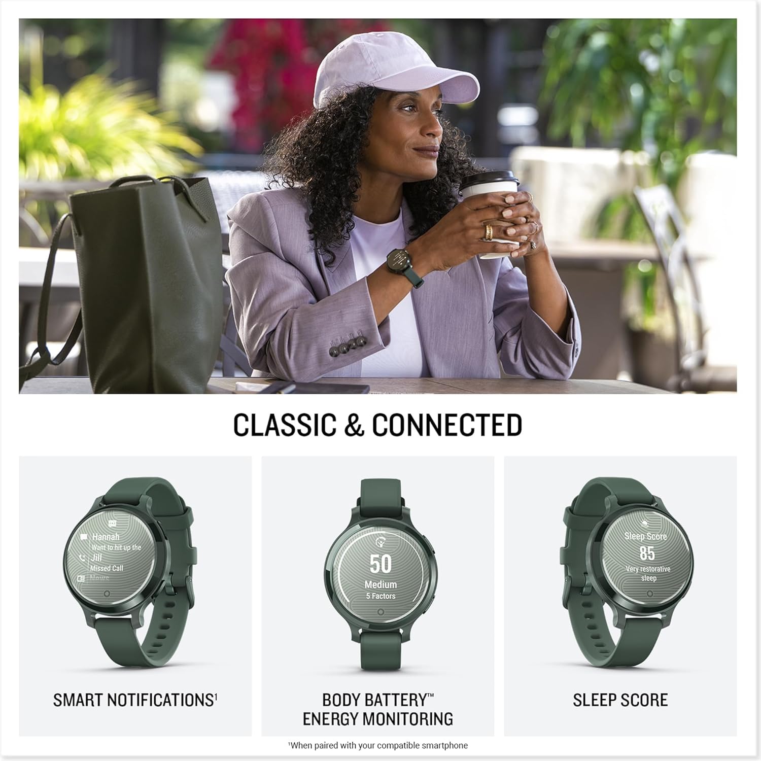 Thumbnail 3 de Garmin Lily 2 Active GPS 35mm Smartwatch (Renewed) – Cream Gold