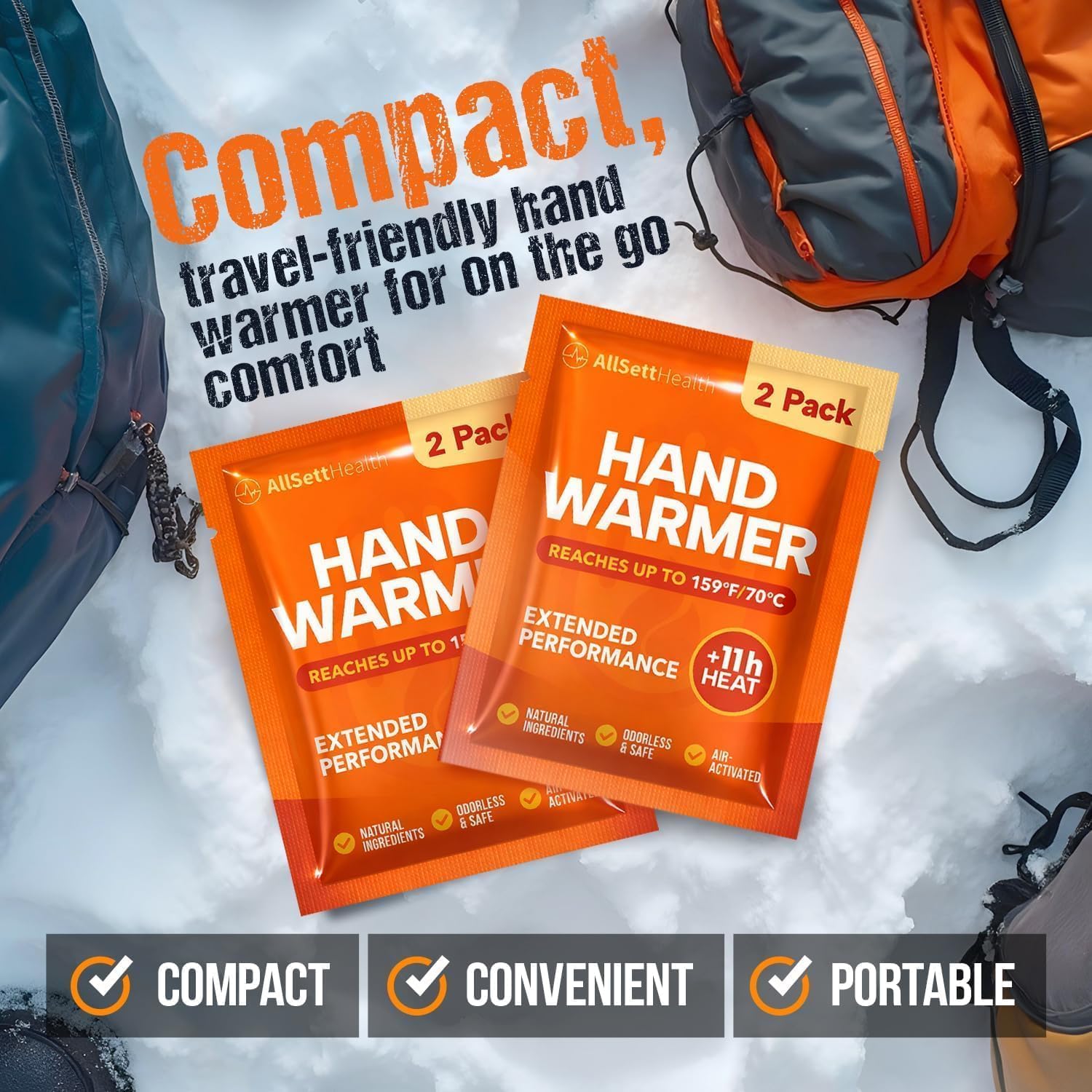 Detalle 2 de Disposable Hand Warmers 11h 100 Pack