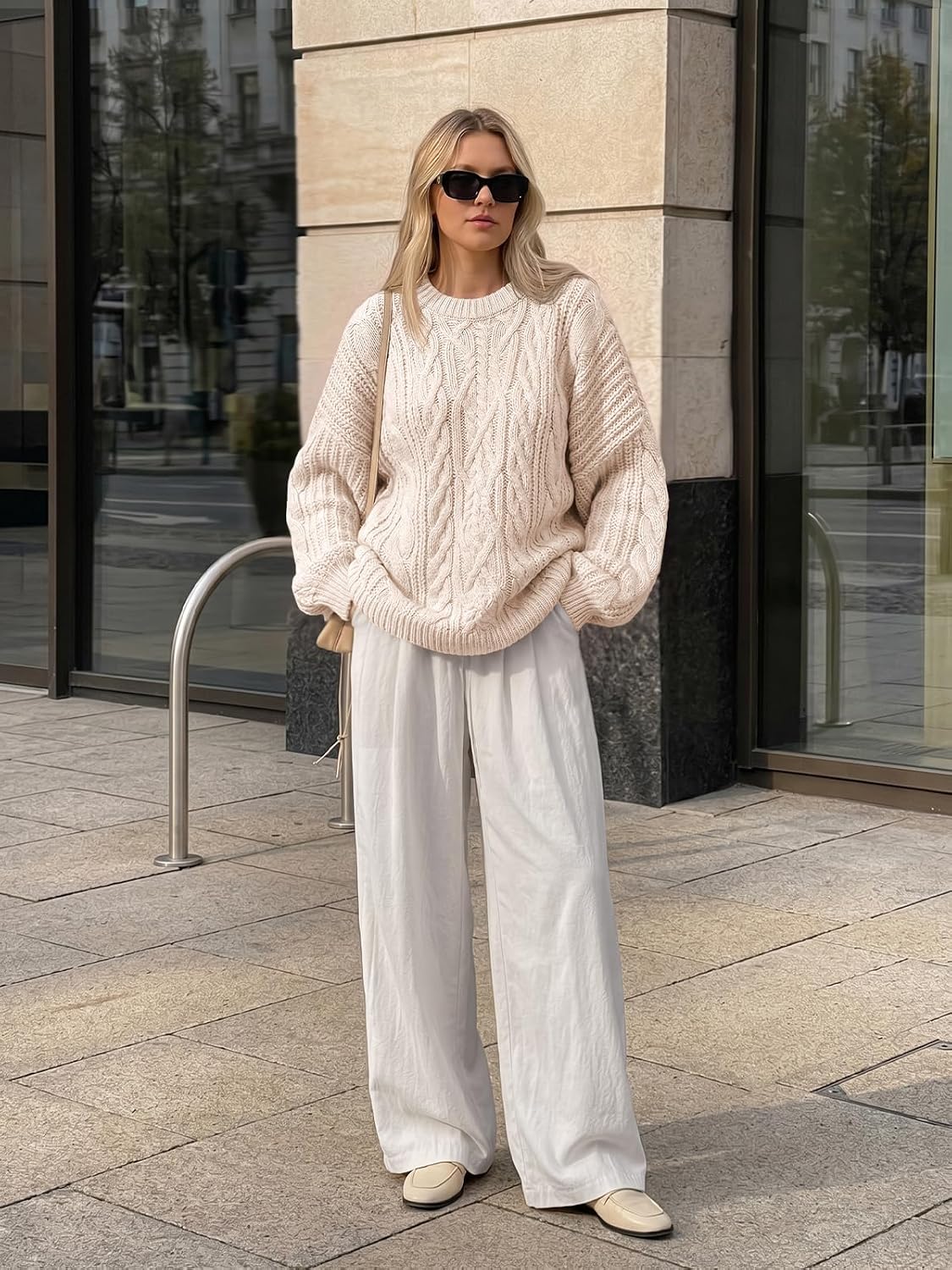 Thumbnail 4 de Trendy Queen Cable Knit Sweater Cotton Blend