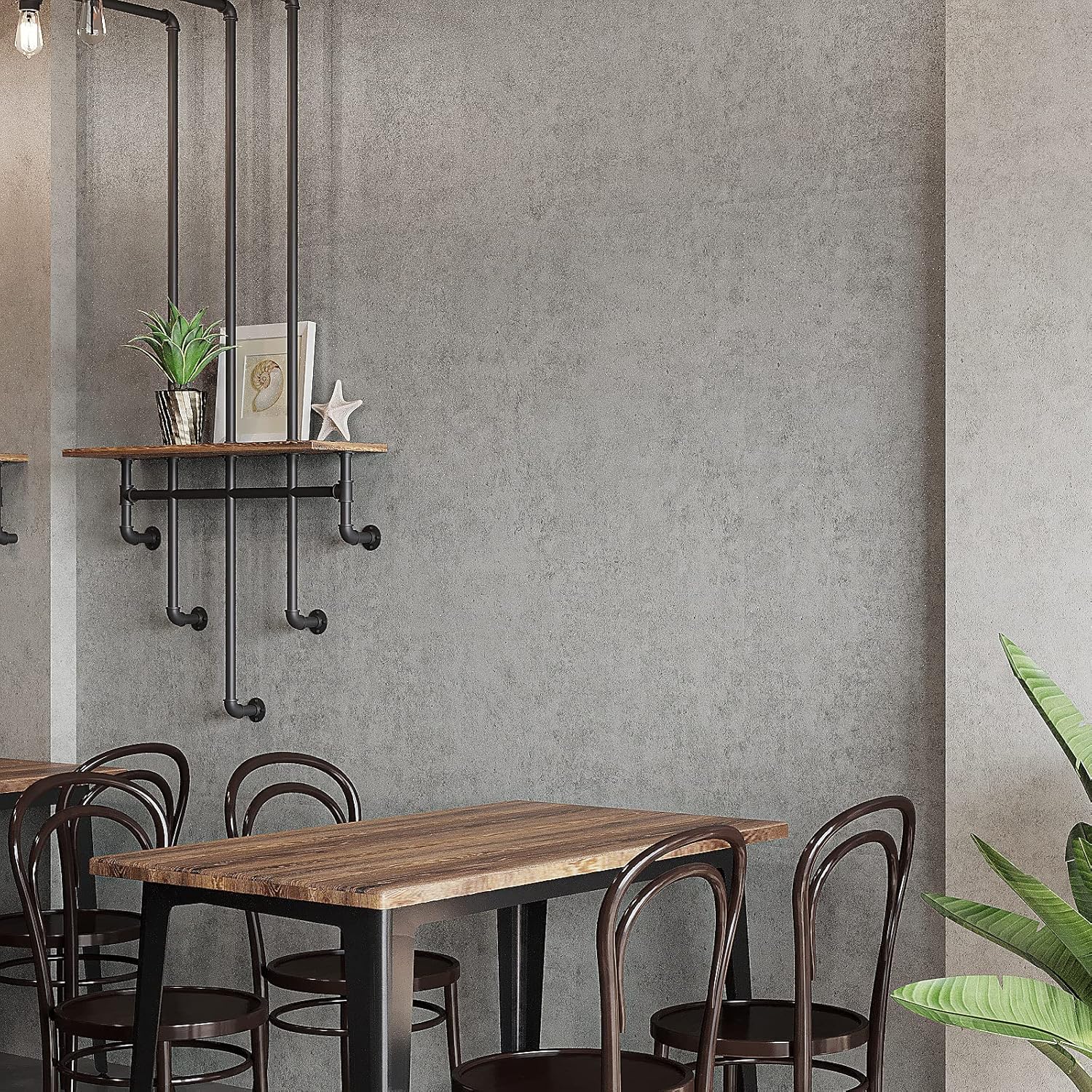 Detalle de VaryPaper Betonoptik Klebefolie Tapete im Industrial-Vintage-Look (81 cm × 9 m)