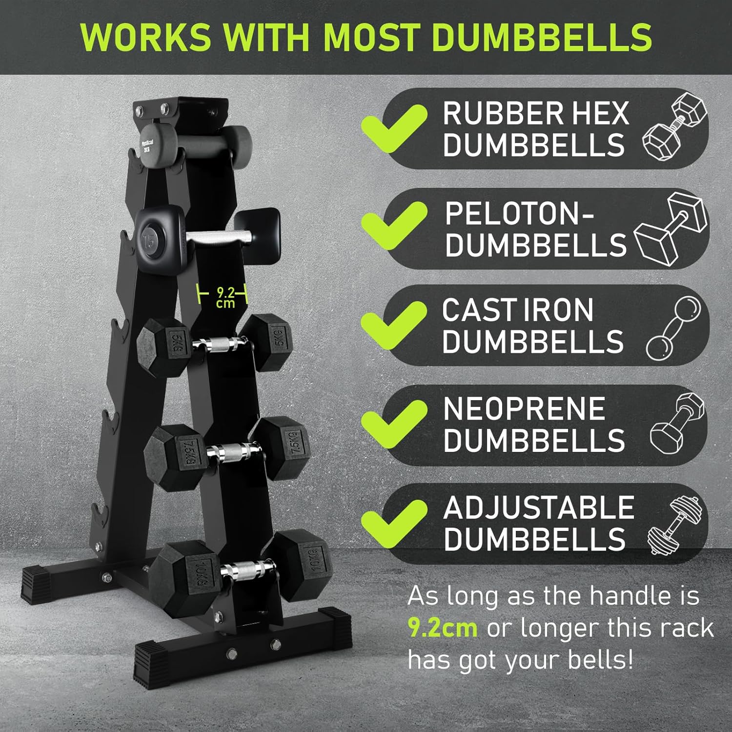 Thumbnail 1 de PhysKcal dumbbell rack steel storage