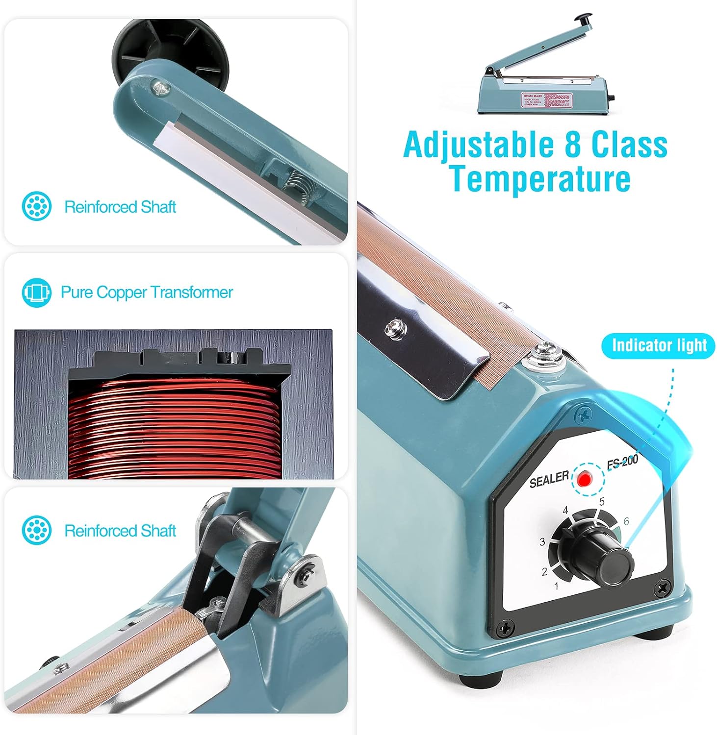 Thumbnail 6 de METRONIC Impulse Sealer 8 inch Manual Heat Sealer