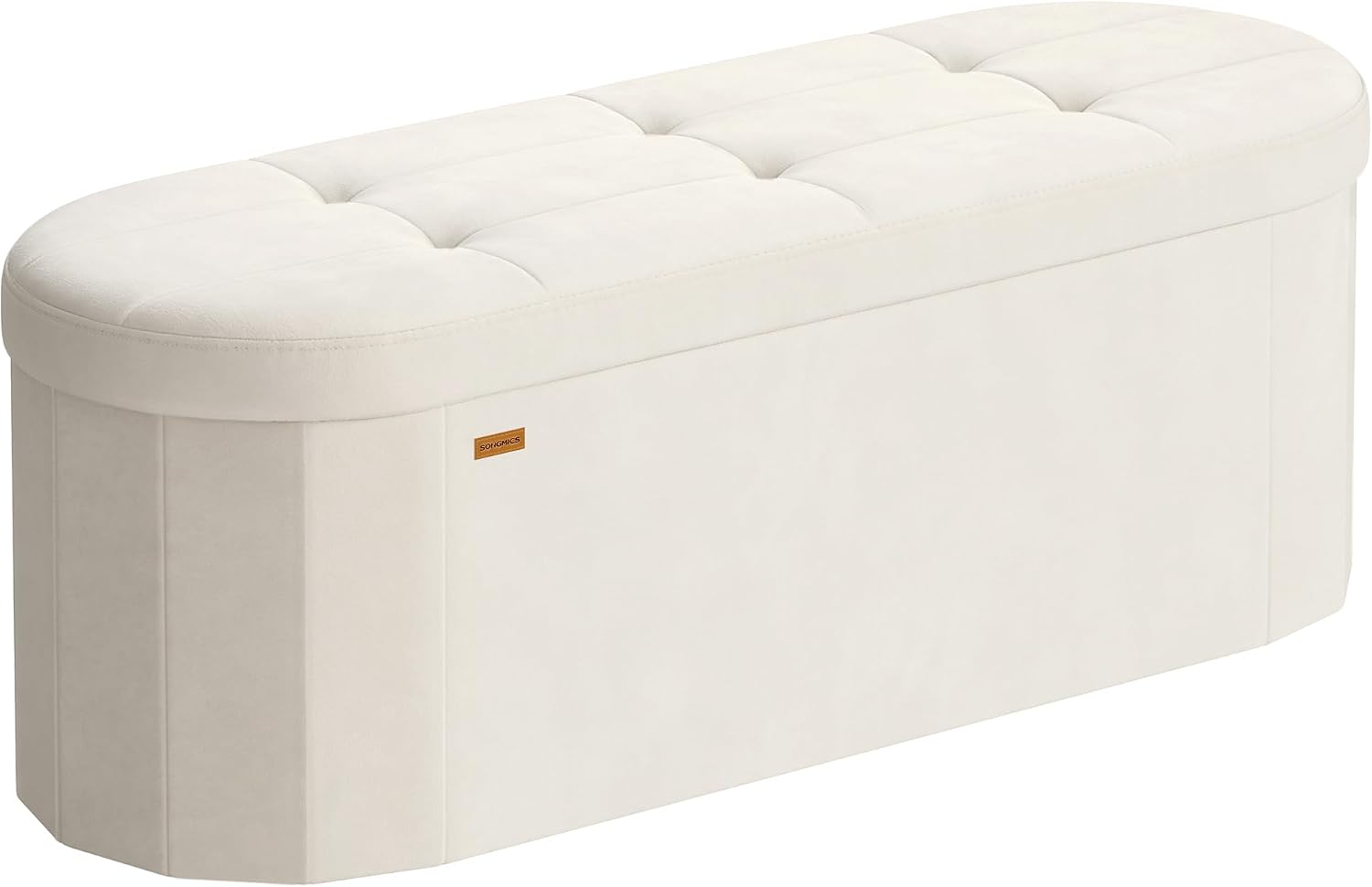 Detalle de SONGMICS Folding Storage Ottoman, Velvet