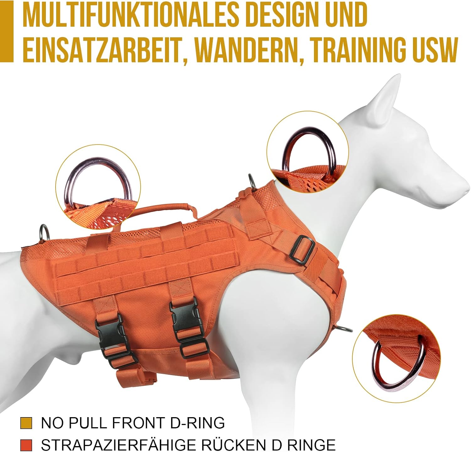 Detalle de OneTigris No-Pull Hundegeschirr AIRE MESH