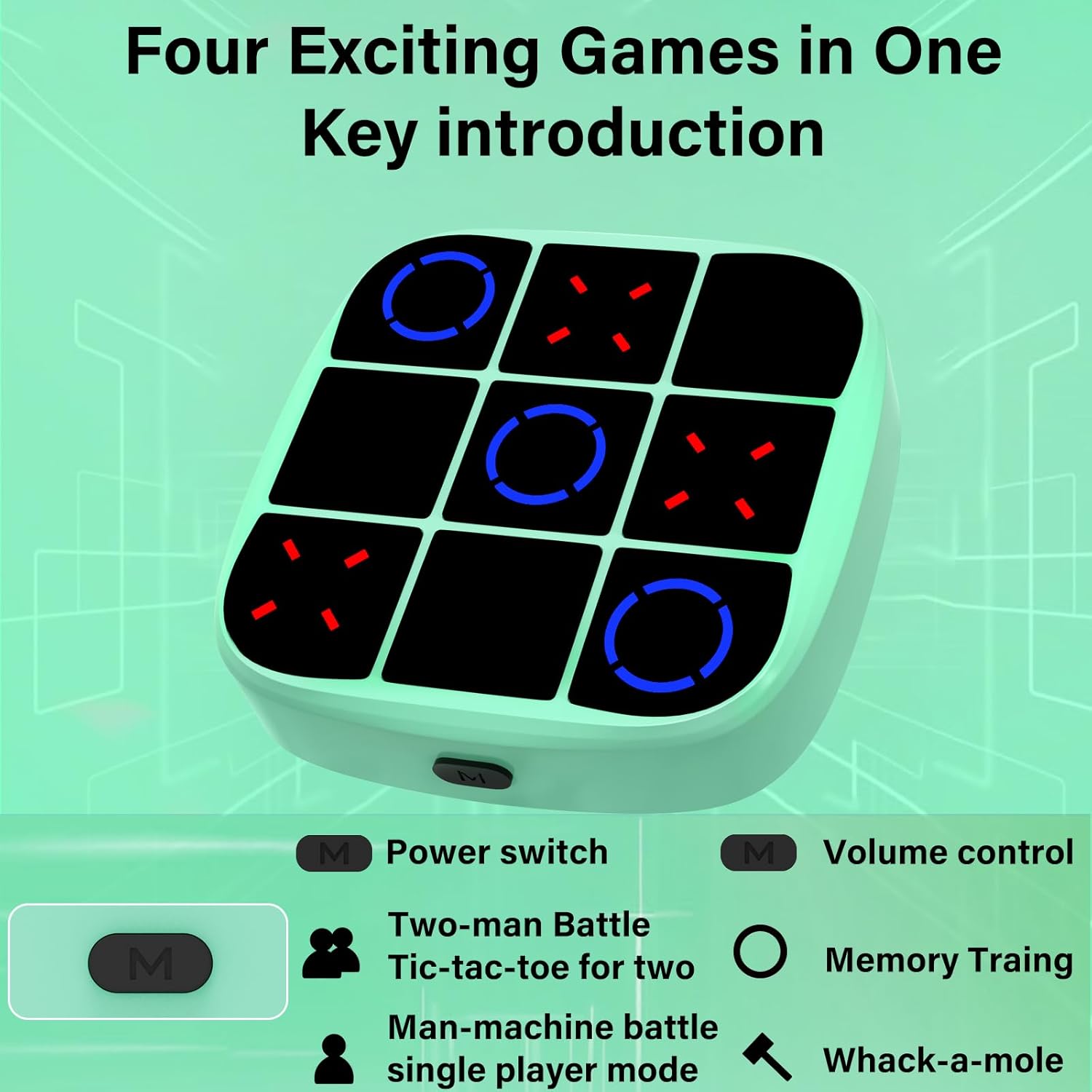 Detalle 2 de Tic-Tac-Toe Bolt Game 4-in-1 handheld puzzle