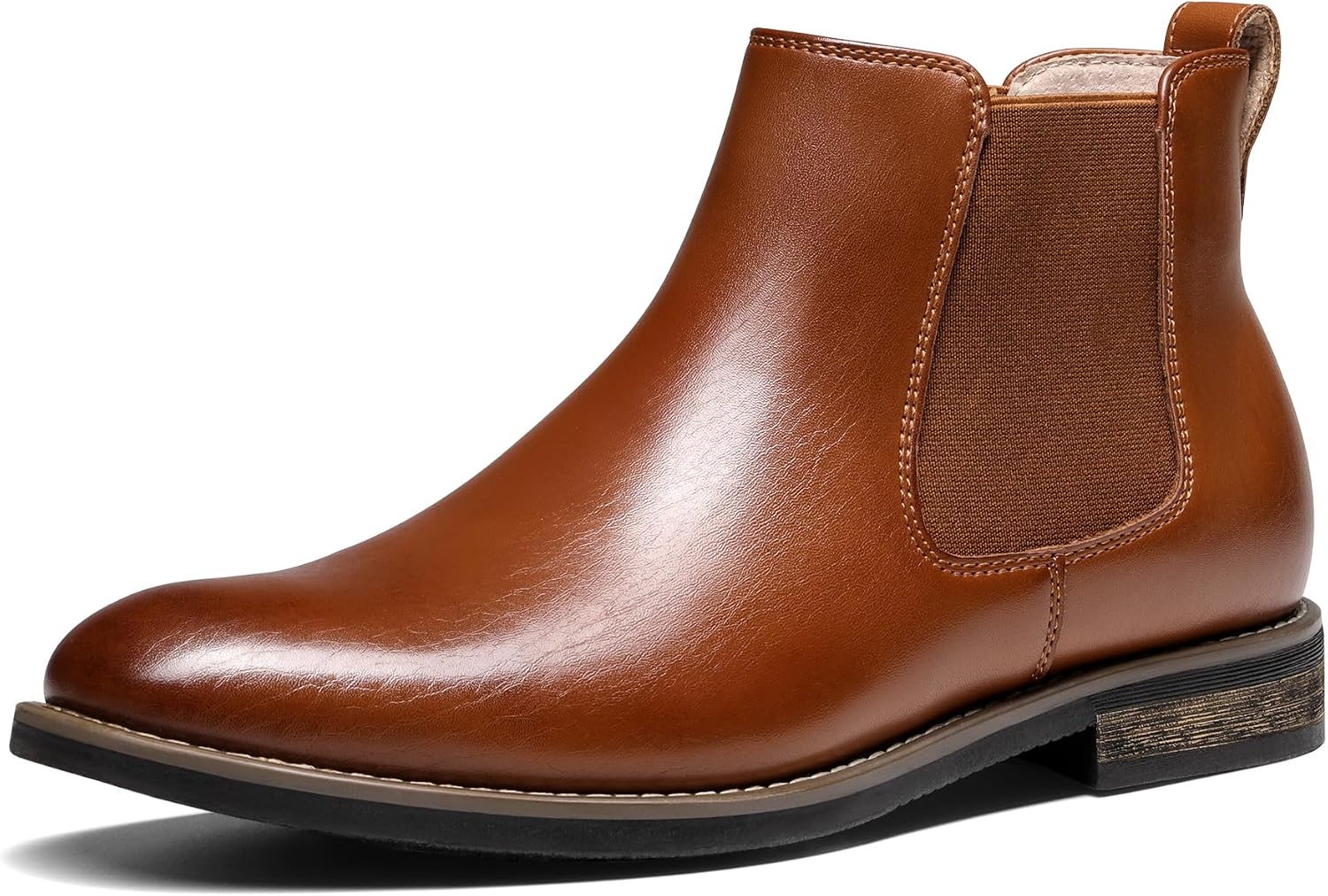 Detalle de Bruno Marc Bottine Homme Cuir Chelsea Boots – confort léger et style soigné