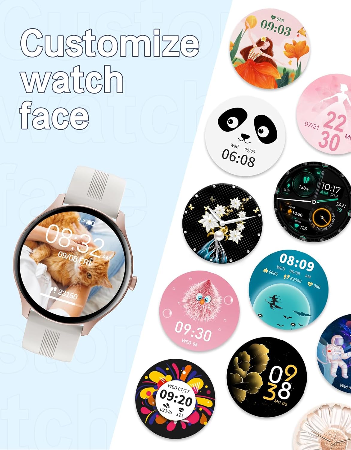 Detalle 2 de HUAKUA Smartwatch donna Bluetooth