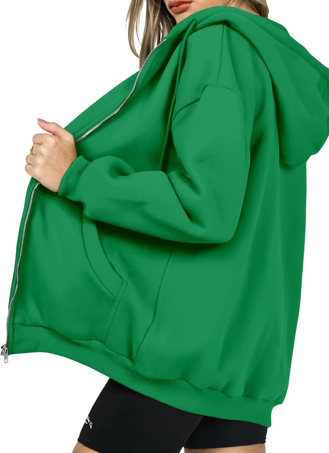 Detalle 2 de PRETTYGARDEN Women's Zip-Up Hoodie, Fleece-Lined with Pockets