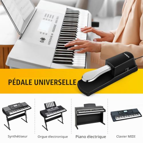 Detalle 2 de Linrax LP1 Pédale Sustain Universelle – Pédale Piano avec Interrupteur de Polarité