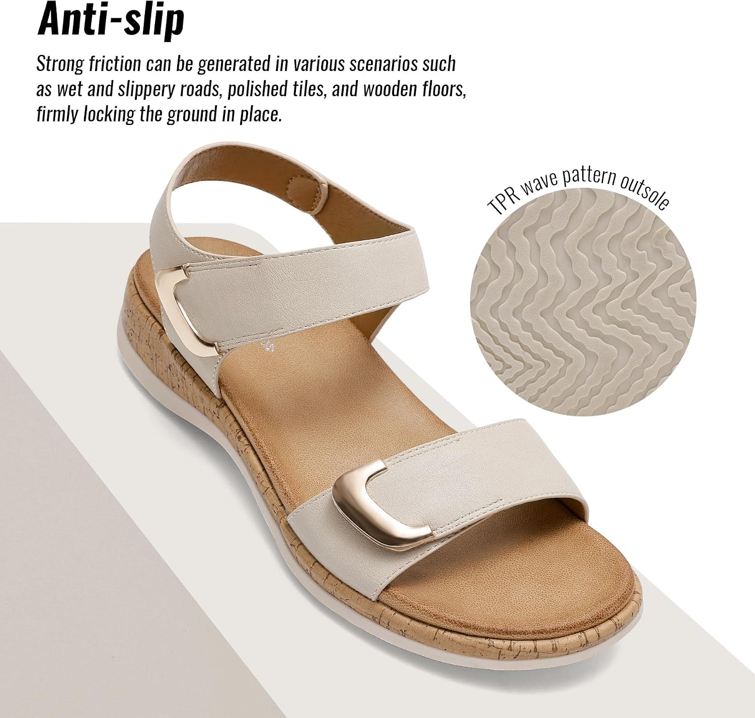 Detalle de Littleplum Damen Sandalen Sommer Flach Sandaletten – Bequem & Vielseitig