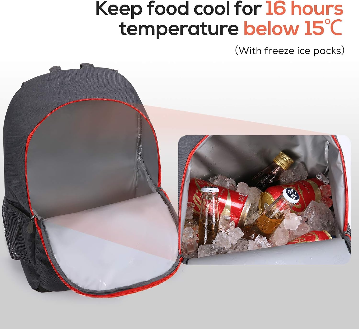 Detalle de TOURIT Insulated Backpack Cooler: 25L Leakproof Pack for Lunches, Picnics and Day Trips