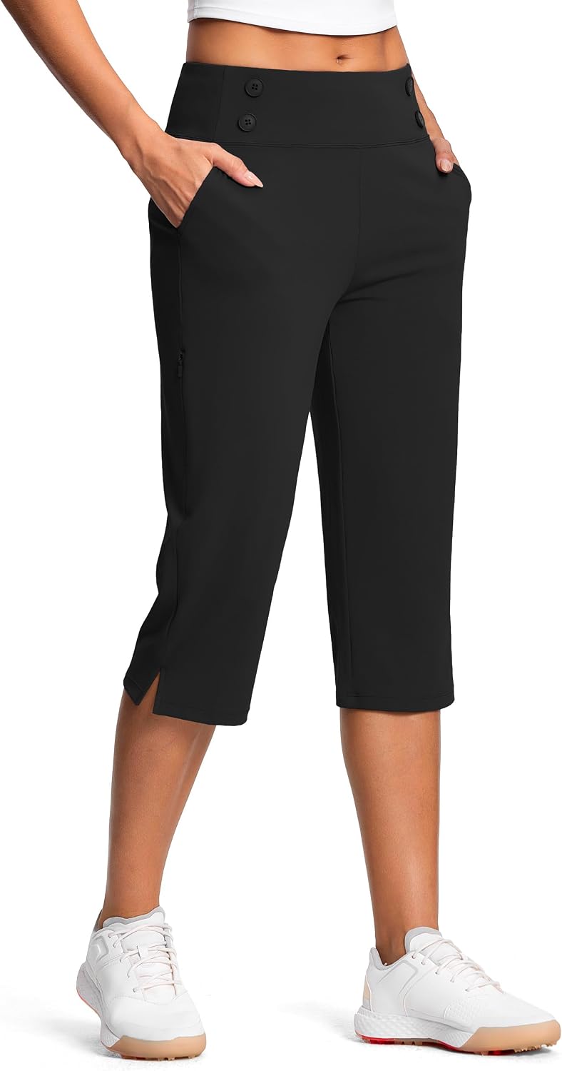 Thumbnail 1 de ISEEGZ High-Waist Stretch Capri Pants for Women (15"/18"/21"/27") with Pockets