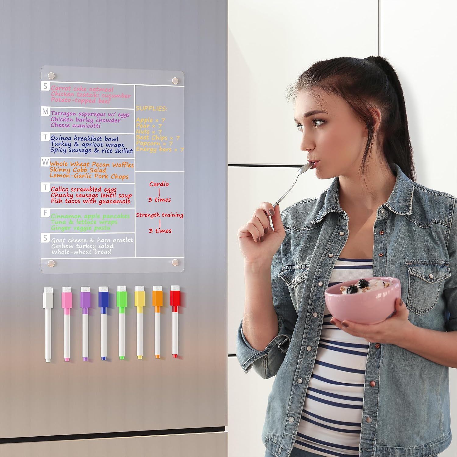 Detalle 2 de Neatsure Acrylic Magnetic Meal Planner 12 x 9 in