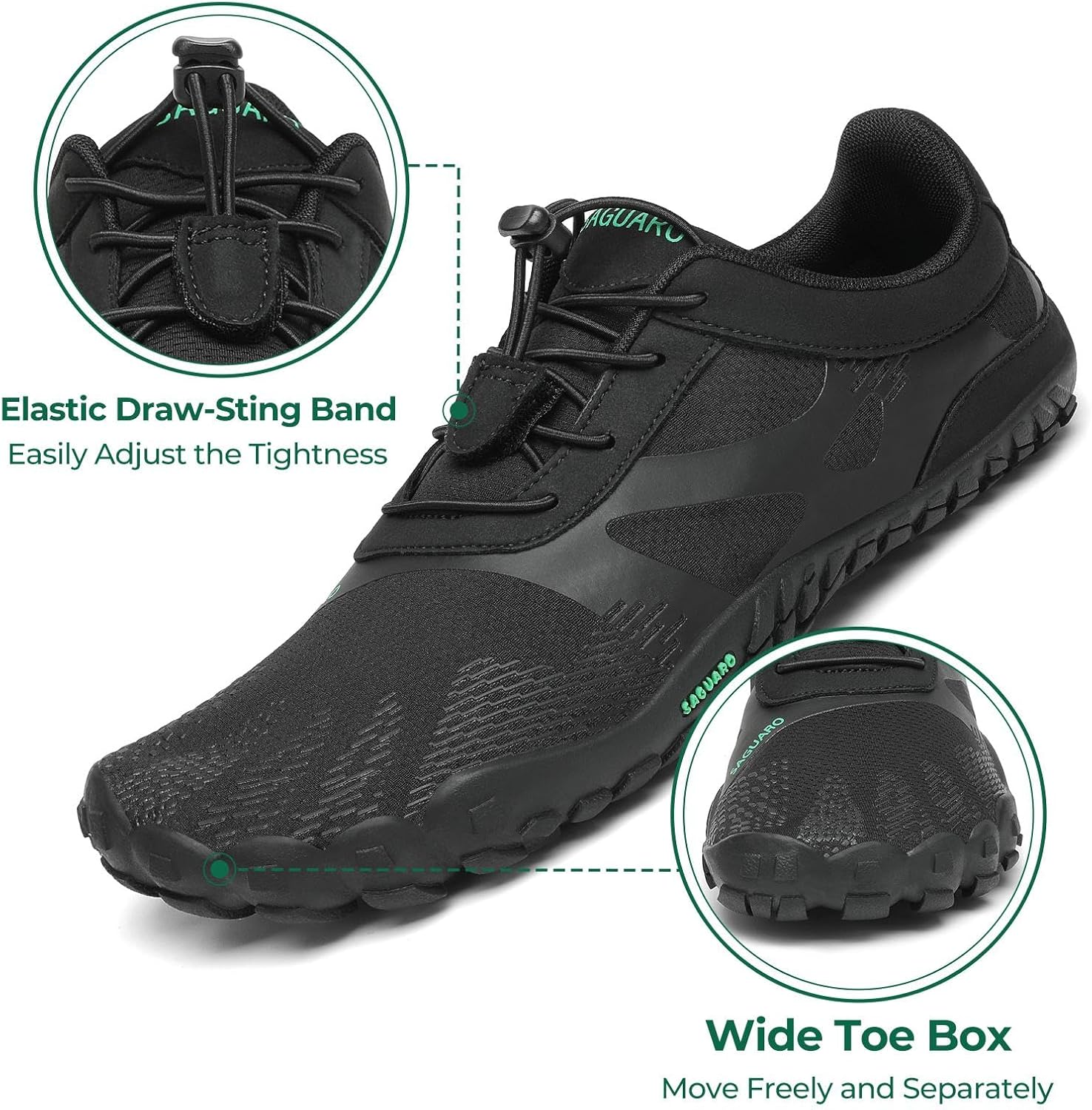 Thumbnail 1 de SAGUARO Zapatillas Barefoot Mujer Trail Ligera