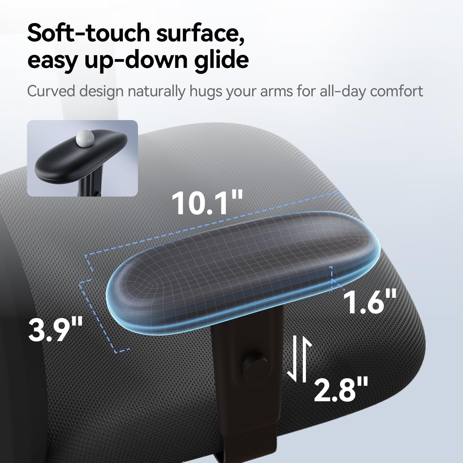 Detalle de SIHOO M18 Ergonomic Office Chair with Mesh Back and 2D Headrest