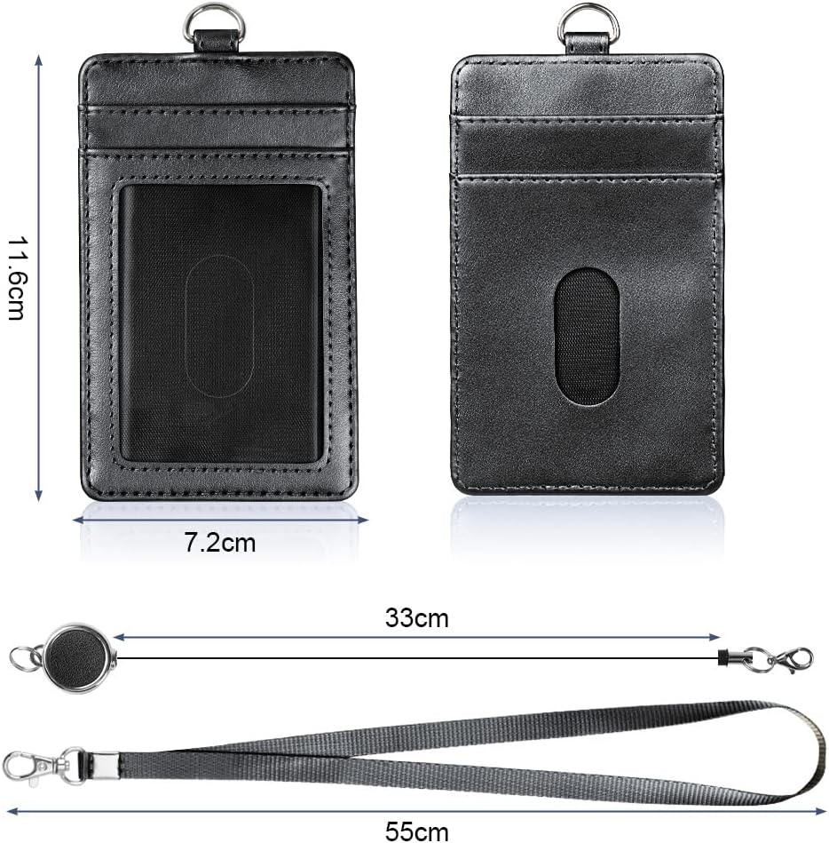 Detalle 2 de OFFCUP Porta Badge in Pelle PU Retrattile 11,6x7,2 cm