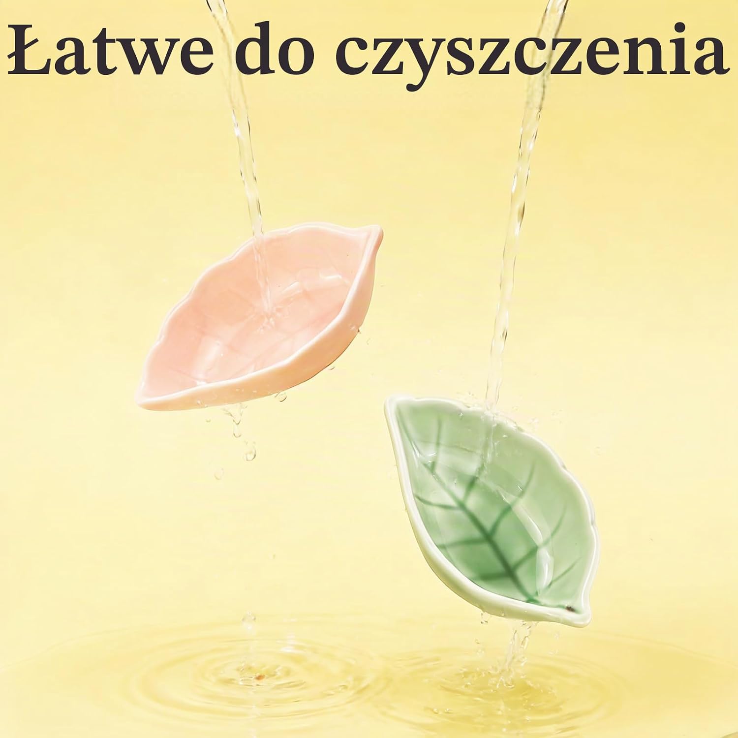 Detalle 2 de LuckyOpt ceramiczna miska dla małych zwierząt, różowa, w kształcie liścia