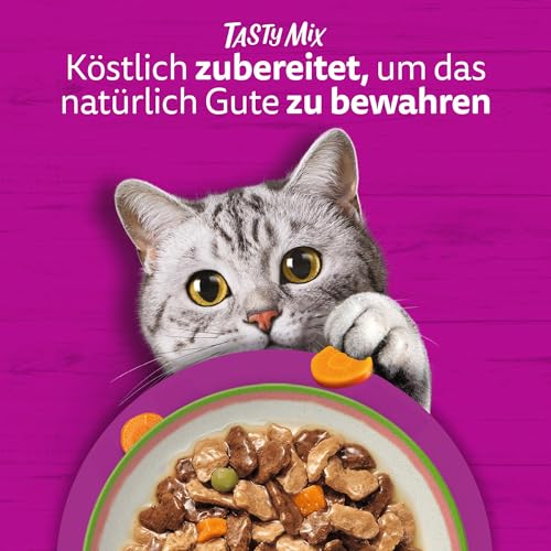 Thumbnail 6 de WHISKAS TASTY MIX Nassfutter in Sauce für Katzen – Chef’s Choice, 40 × 85 g