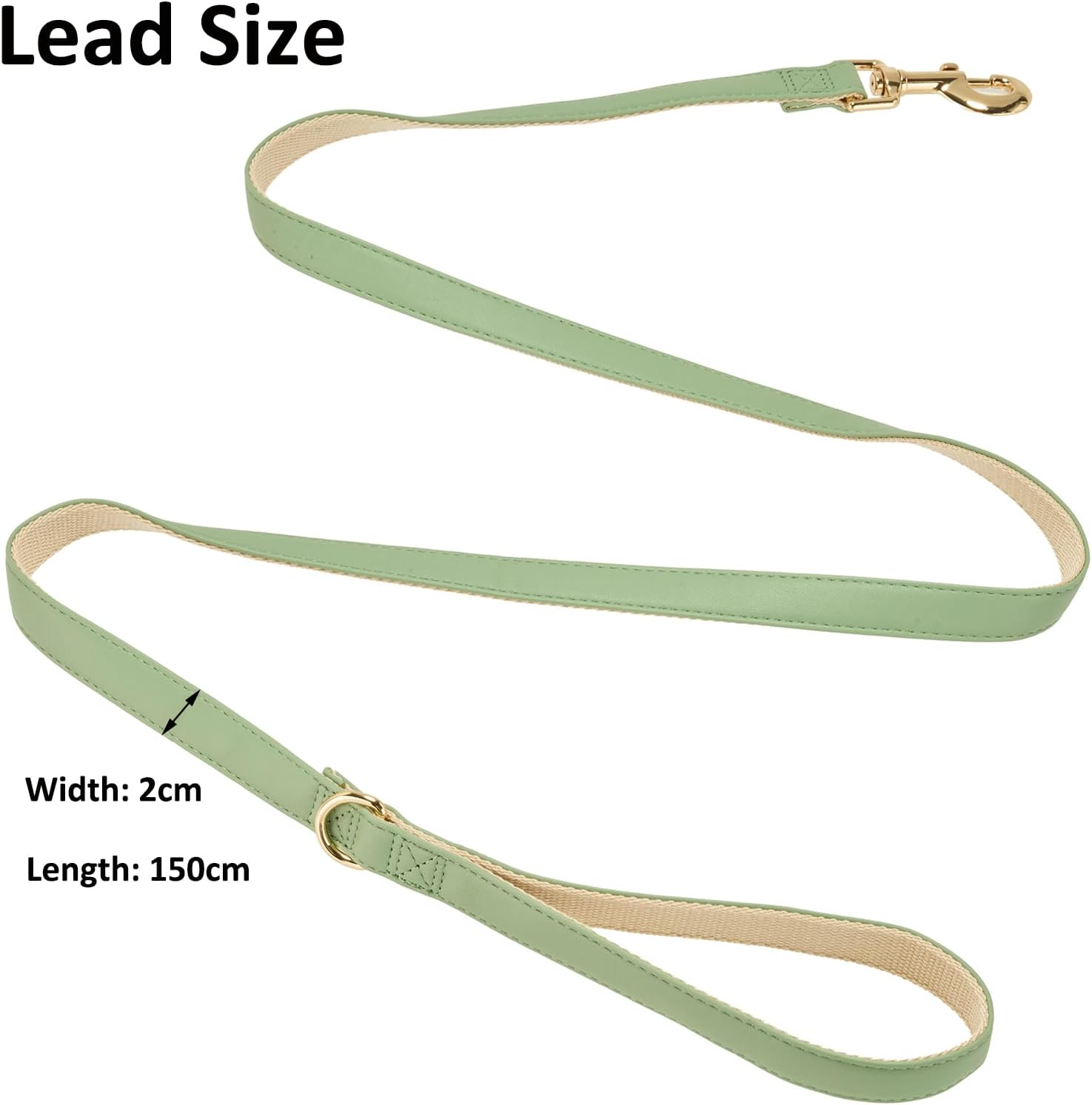 Detalle de YUDOTE dog lead 150cm sage green
