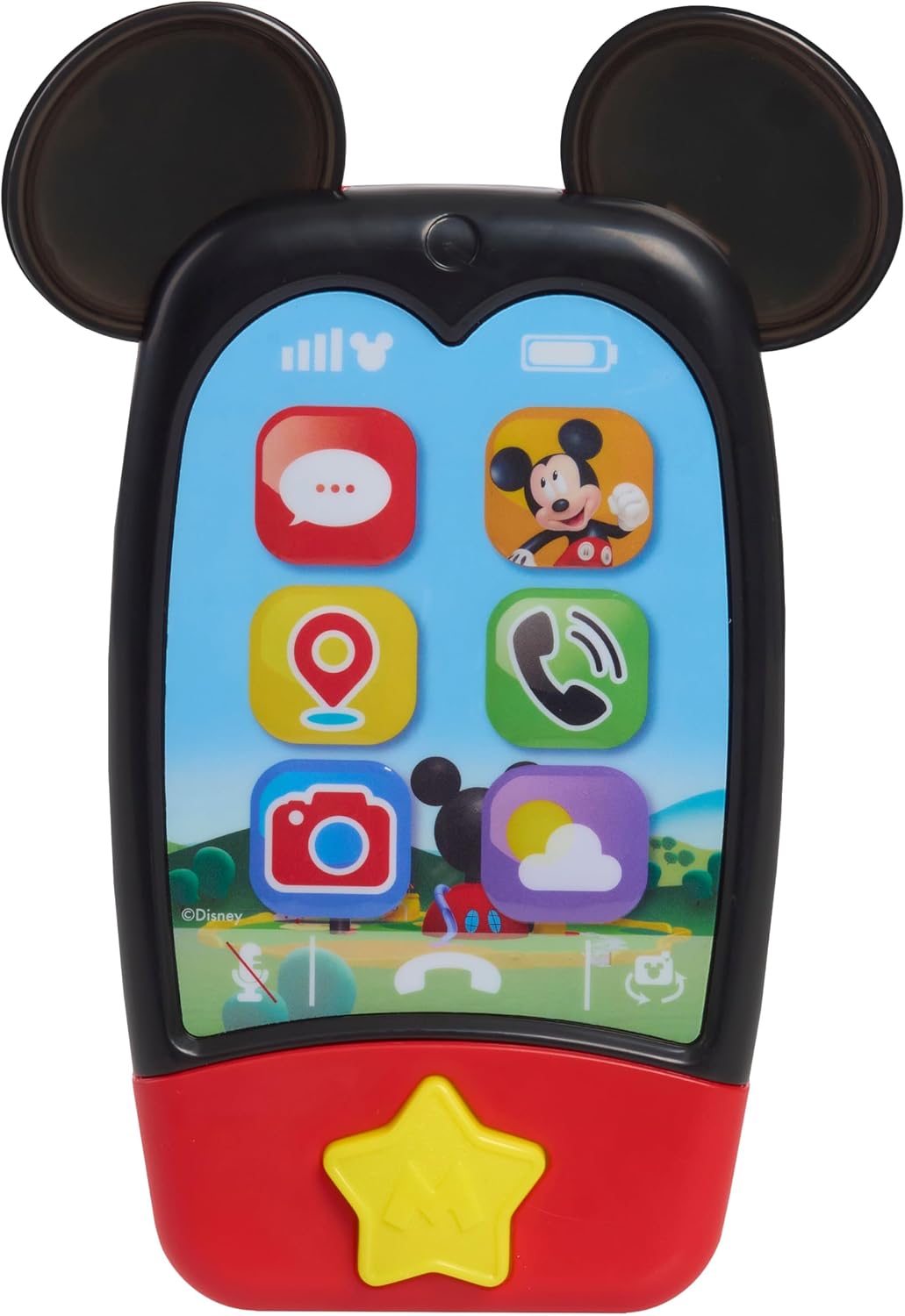 Detalle de Just Play Disney Jr. Mickey Mouse Clubhouse speelgoedtelefoon met licht en geluid