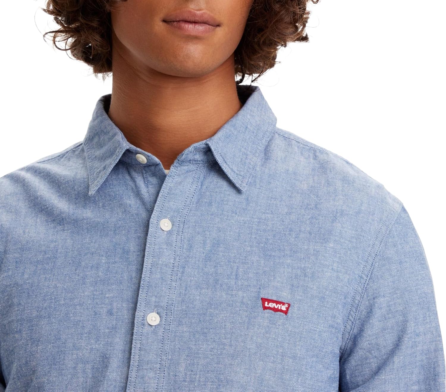 Detalle de Levi's Long-Sleeve Battery Housemark Slim Shirt Uomo