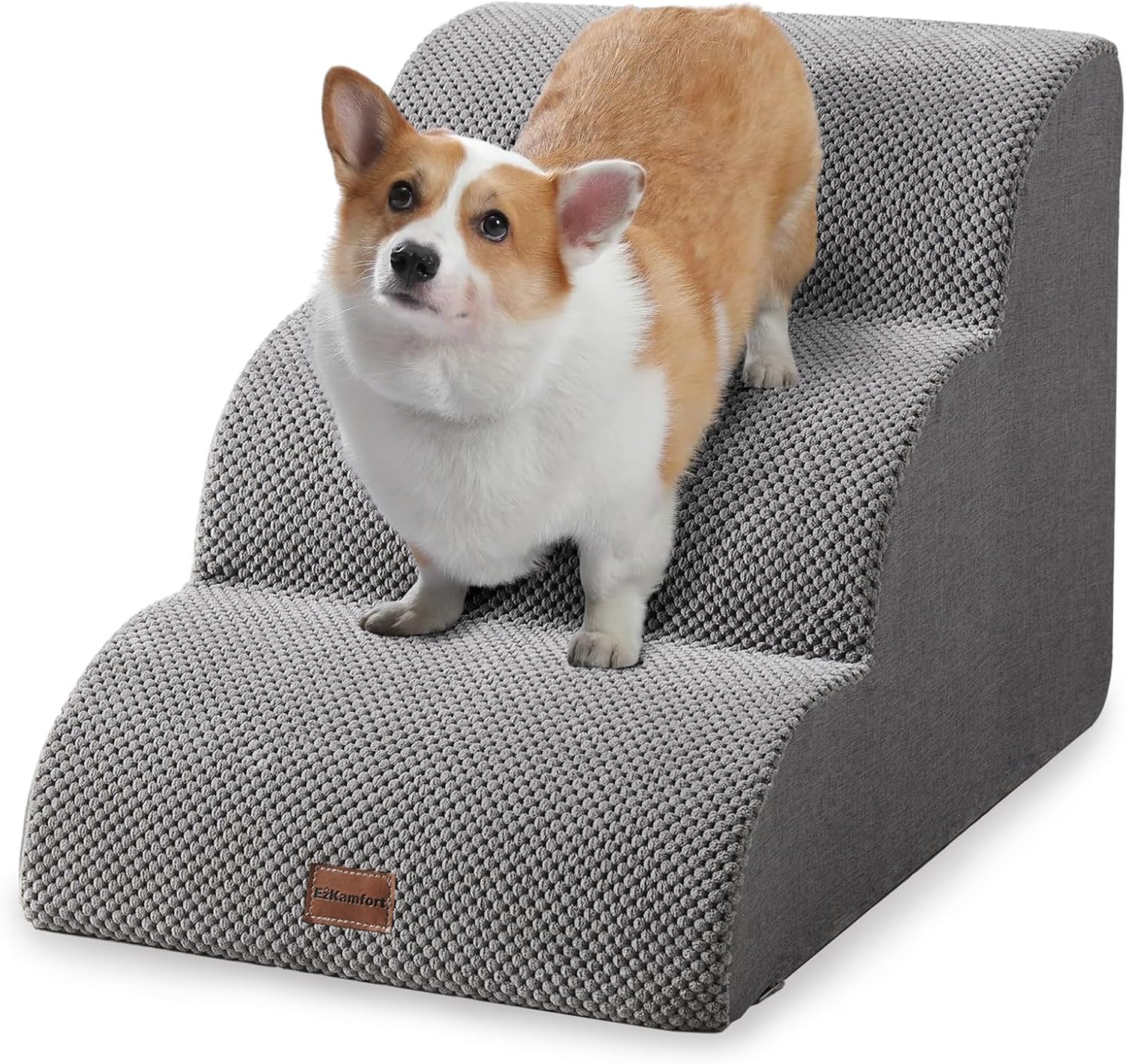 Hundetreppe 40 cm Hoch – rutschfeste Treppe für kleine Hunde mit abnehmbarem Bezug und wasserdichtem Bezug