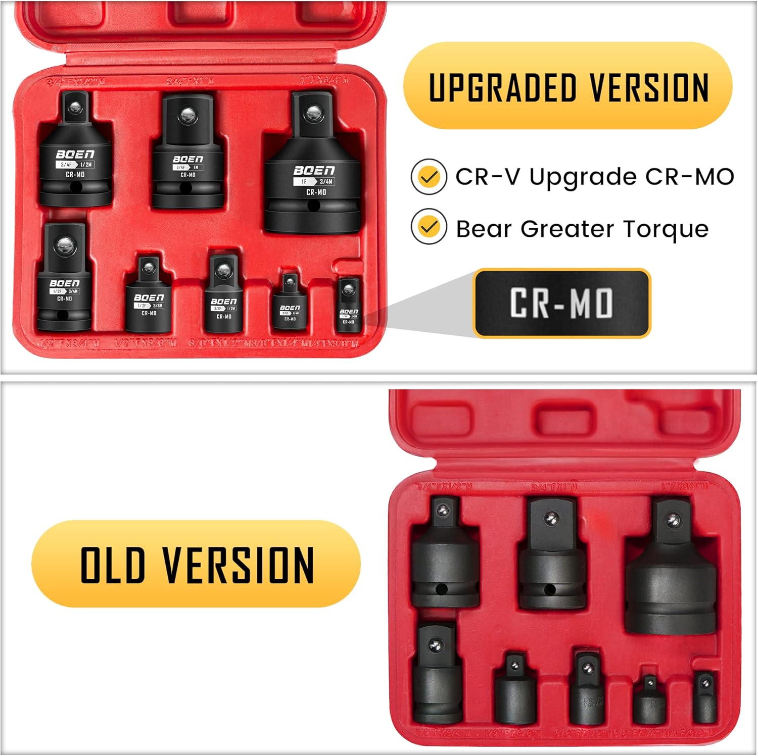 Detalle 2 de BOEN 8 Piece Impact Socket Adapter Set