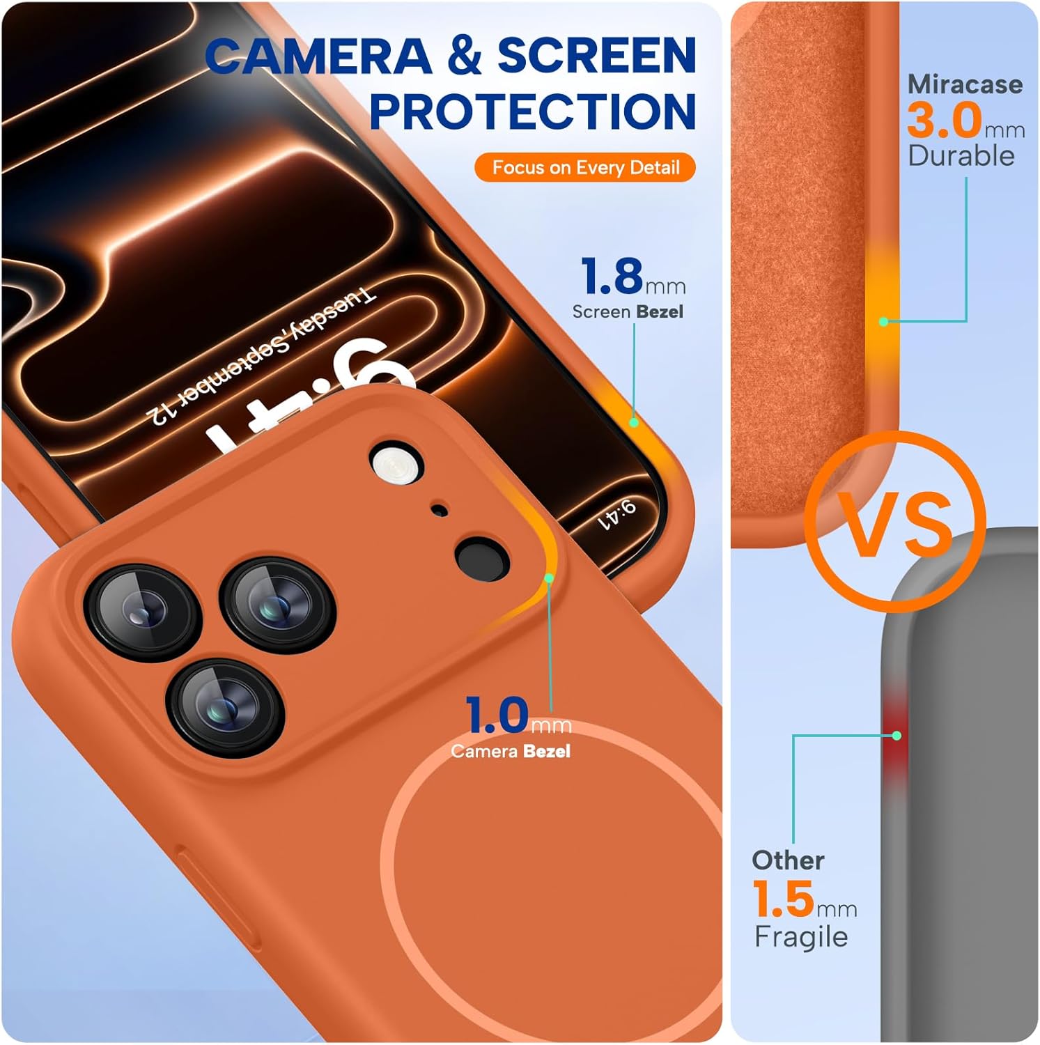 Thumbnail 2 de Miracase iPhone 17 Pro Max MagSafe Case, 3mm