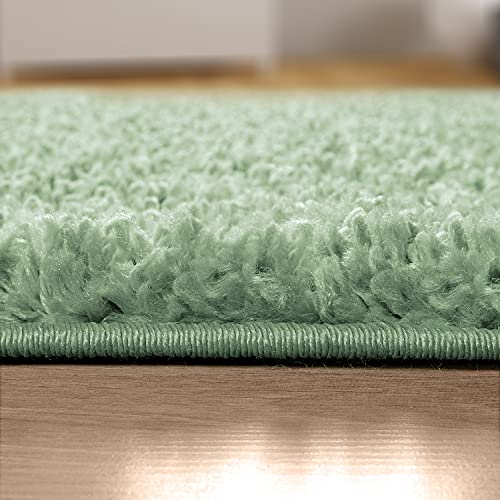 Thumbnail 5 de Paco Home Tapis Shaggy Vert 70x140 cm 🛋