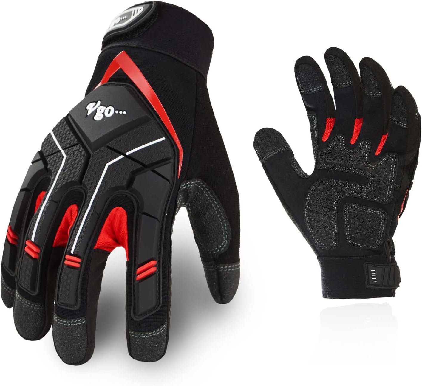 Thumbnail 6 de Vgo Safety Work Gloves Touchscreen, Anti Impact Heavy Duty (3 pairs) ⌚