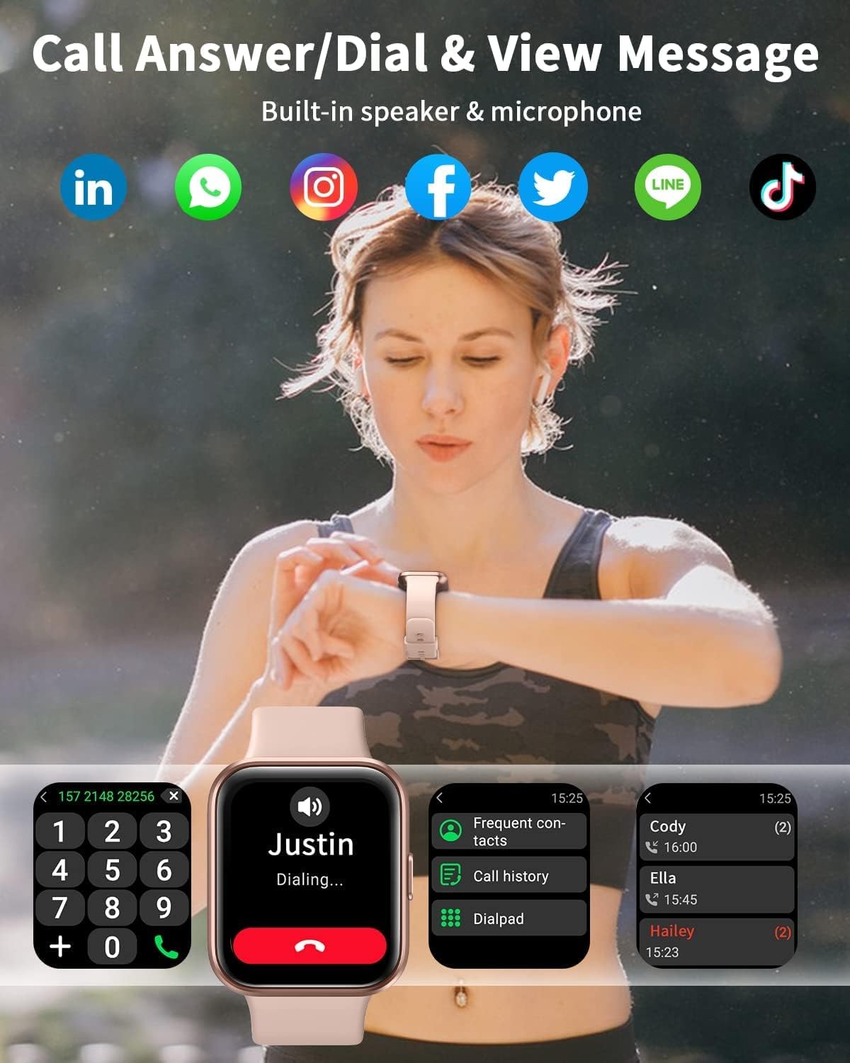 Thumbnail 1 de Smart Watch for Women with Alexa Built-in: 1.8" HD Fitness Tracker with Heart Rate, SpO2, Sleep, and 120 Sports Modes