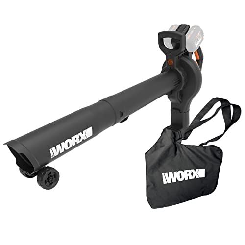 Detalle 2 de WORX WG583E.9 Akku-Laubbläser/Laubsauger 40V – 3-in-1, 575 m³/h, 12:1 Mulchverhältnis