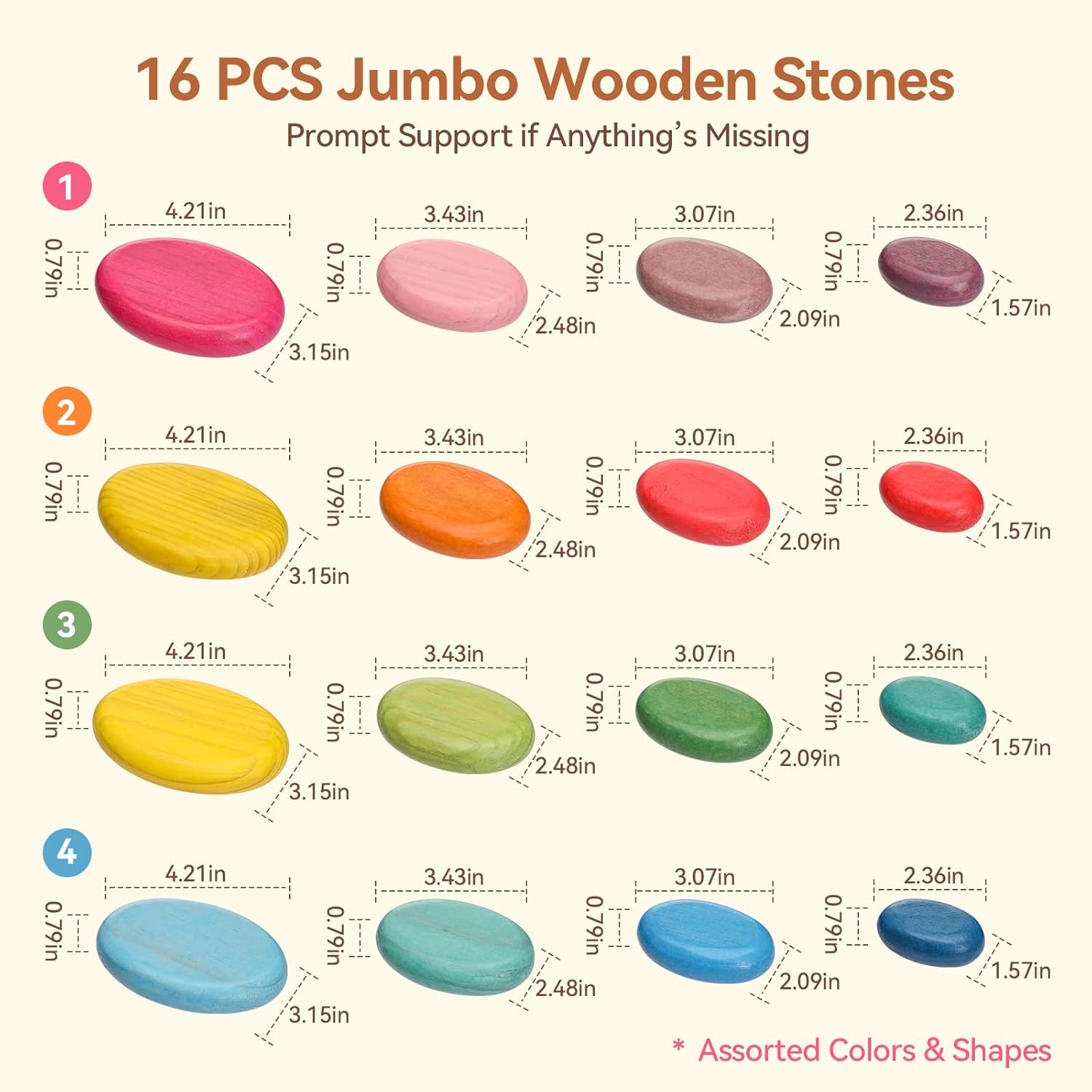 Thumbnail 5 de OESSUF Extra-Large Stacking Rocks 16 PCS