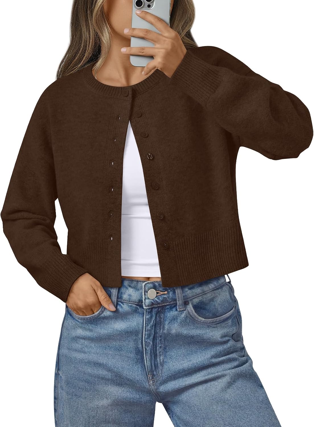 Detalle de LILLUSORY Women's Cropped Cardigan