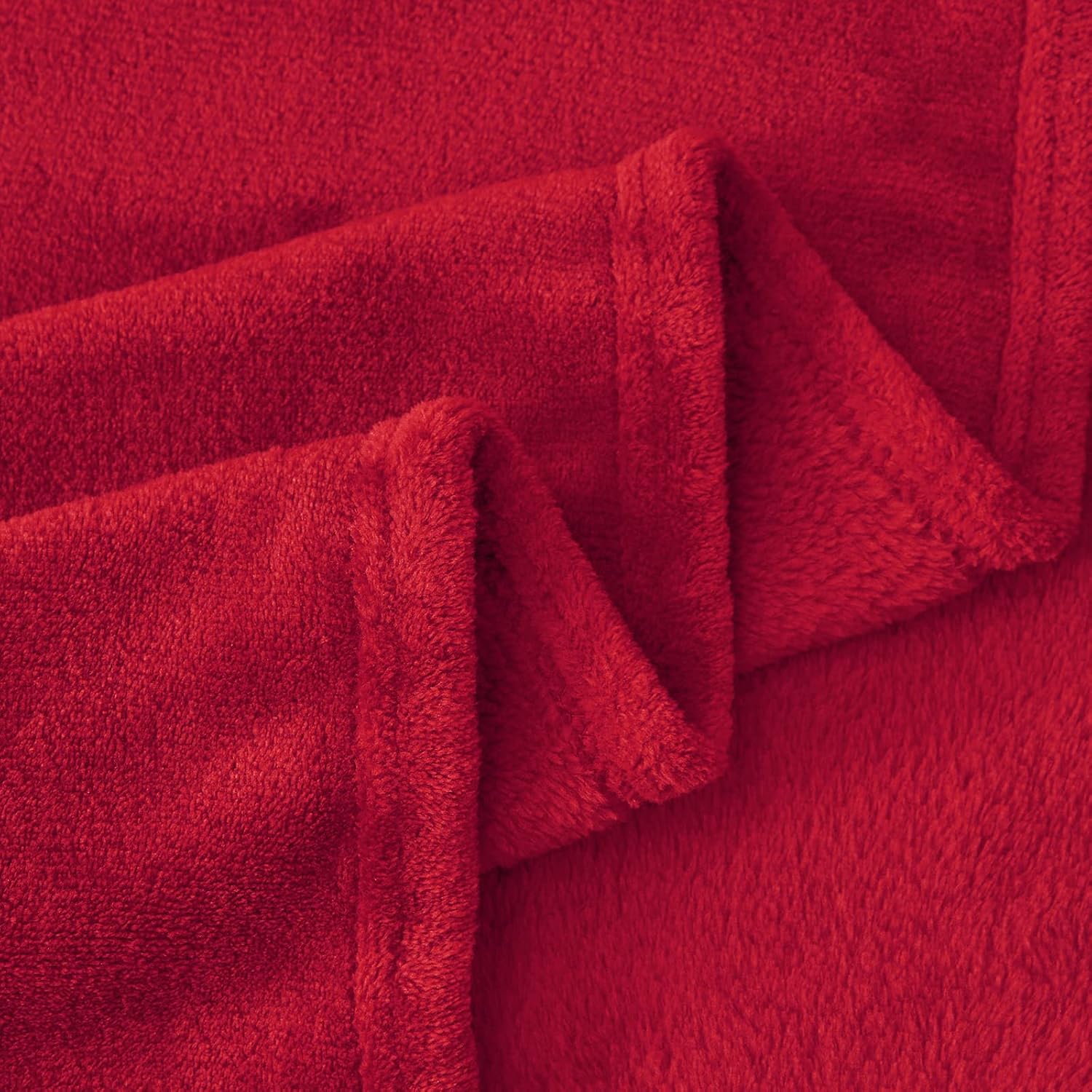 Thumbnail 4 de Aisbo Fleece Blanket Red Throw 130x150cm