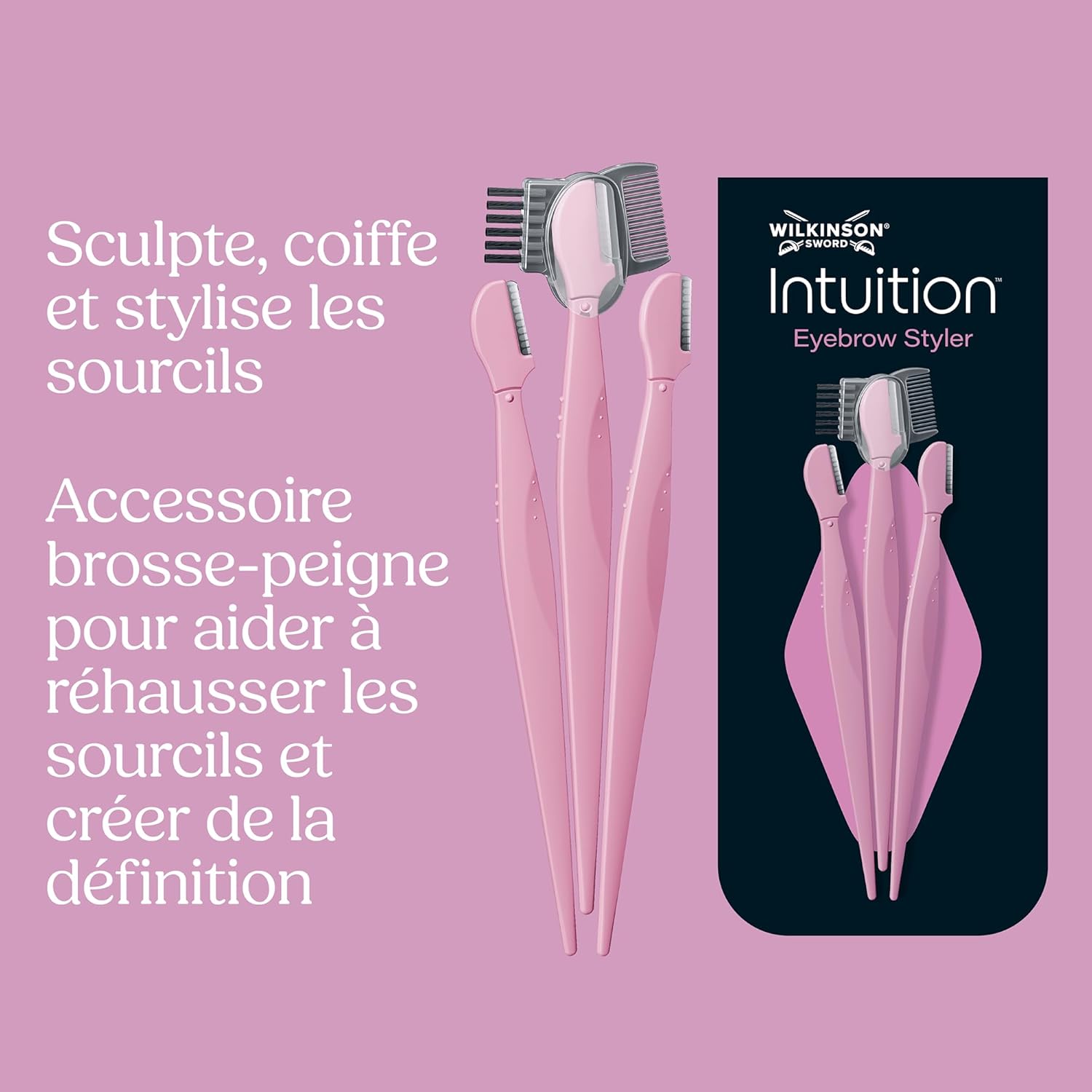 Detalle de Wilkinson Sword Intuition Eyebrow Styler : kit précis pour sourcils, 3 accessoires inclus
