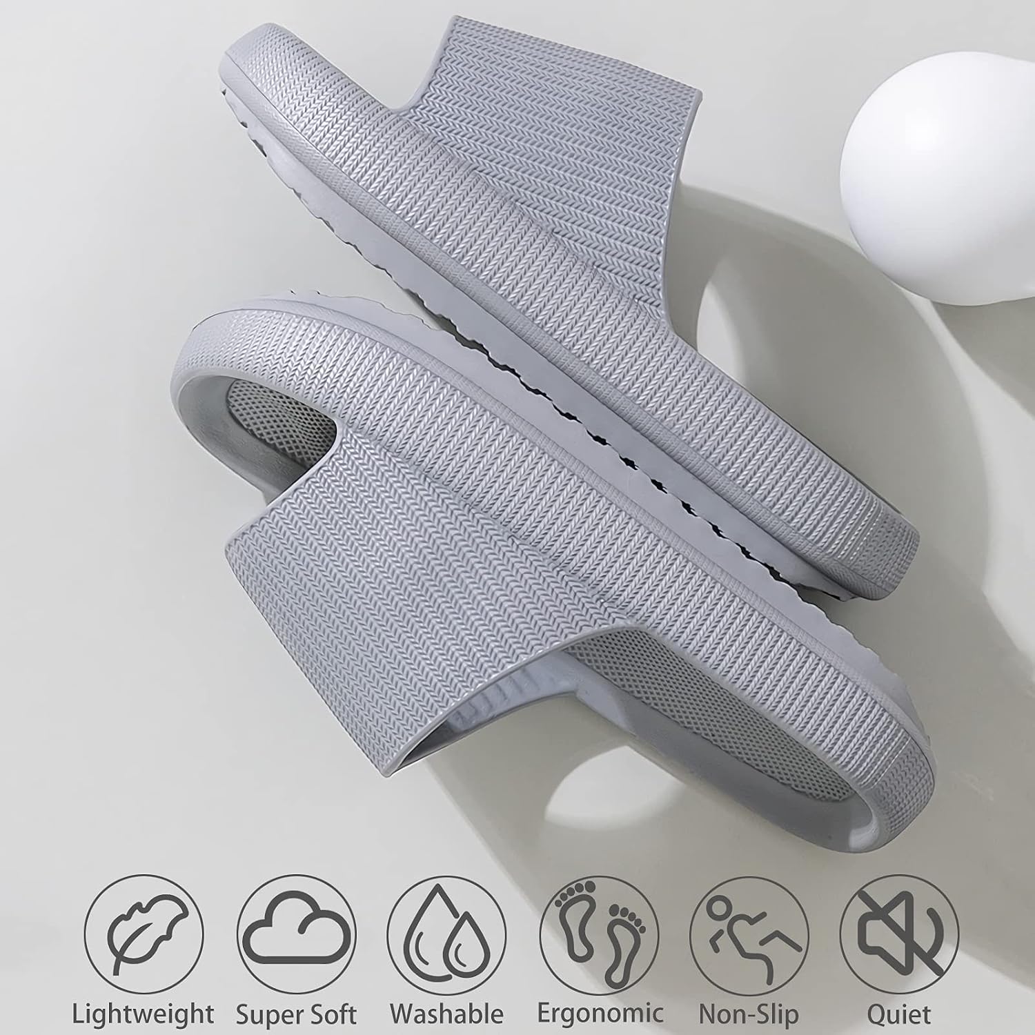 Detalle 2 de rosyclo Cloud Slippers, 1.6 in thick sole