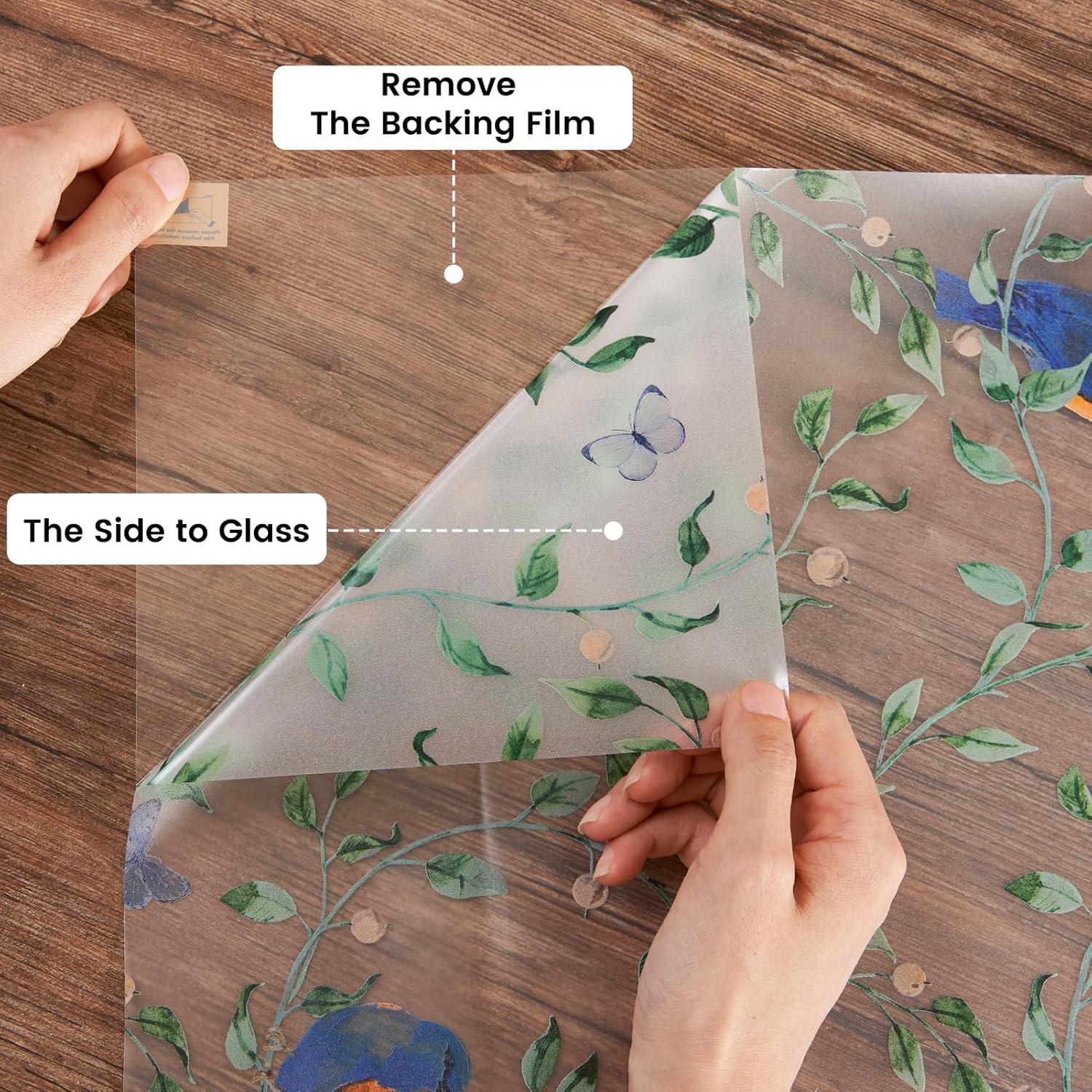 Thumbnail 5 de dktie Sichtschutzfolie Fensterfolie mit Vogel und Zweig, statisch haftend, 44,5 x 200 cm