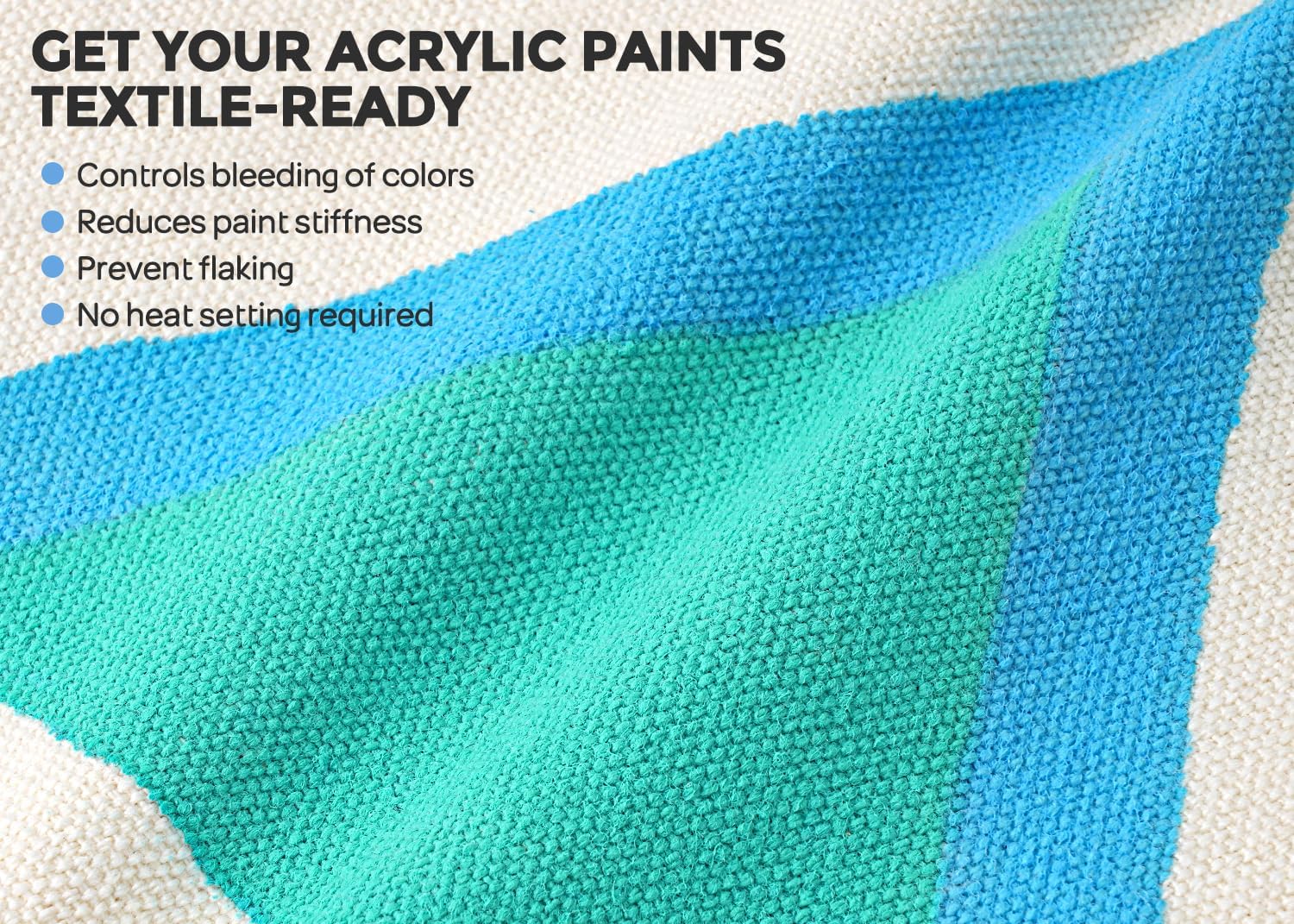 Detalle de Nicpro 8.45 fl oz Fabric Medium for Acrylic Paint, Washable and Fade Resistant