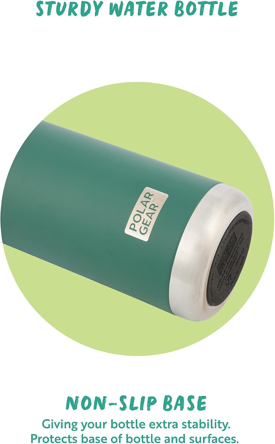 Thumbnail 6 de Polar Gear Stainless Steel Water Bottle – 500ml Vacuum Insulated, Leakproof, Green
