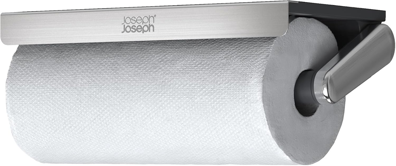 Detalle de Joseph Joseph RollGrip onderkast-keukenrolhouder met veerarm, voor rollen tot 140 mm