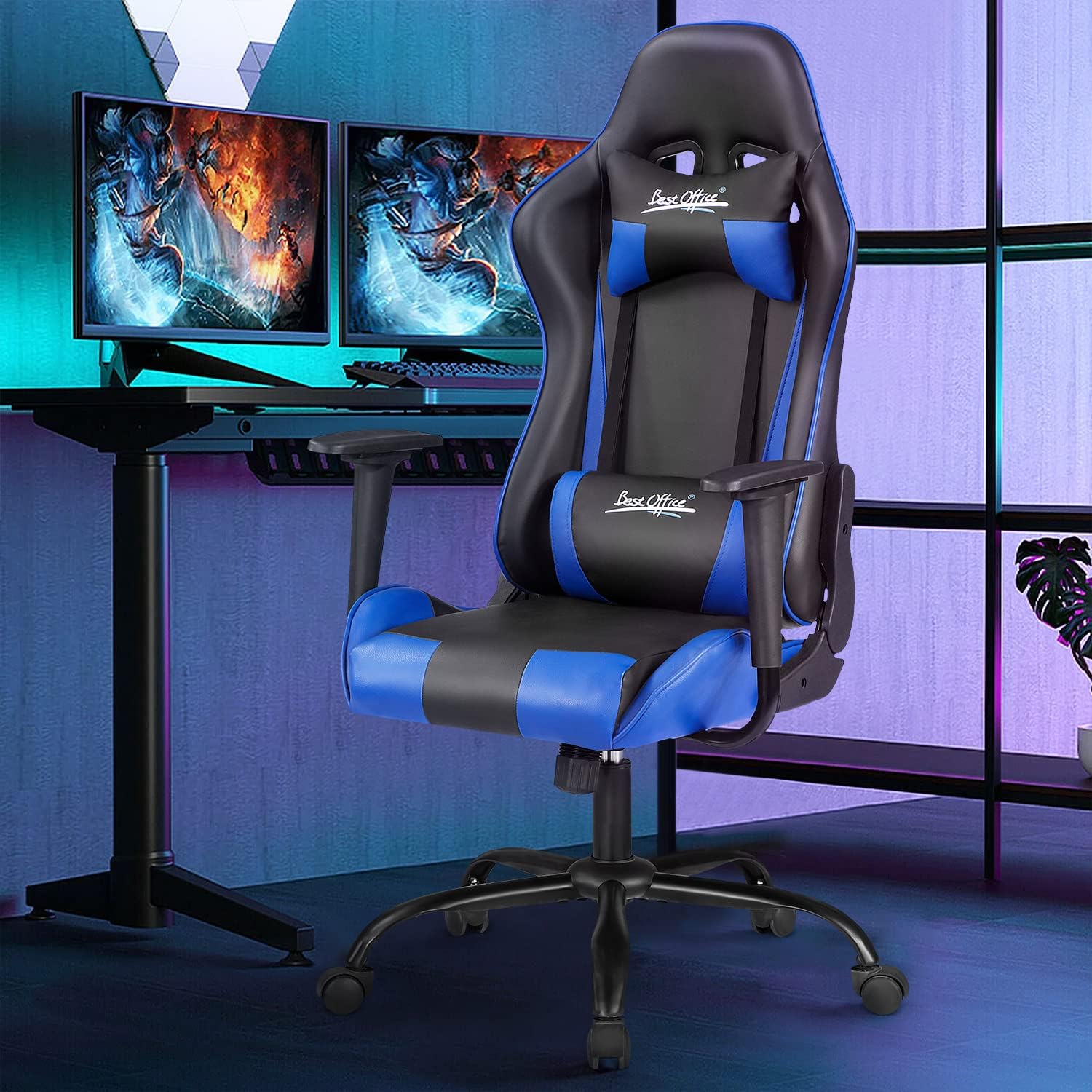Detalle 2 de Gaming Chair with 18.3–22.2-Inch Seat Height