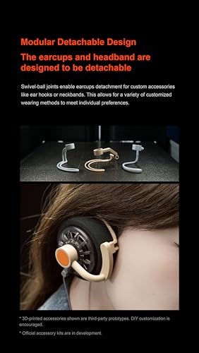 Thumbnail 7 de Moondrop Auriculares on-ear 40 mm con cable intercambiable de 2 pines y conector 3,5 mm