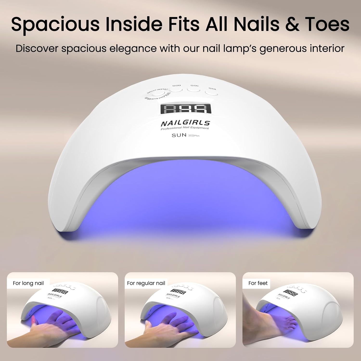 Thumbnail 3 de NAILGIRLS UV LED Nail Lamp 150W Gel Dryer 💅