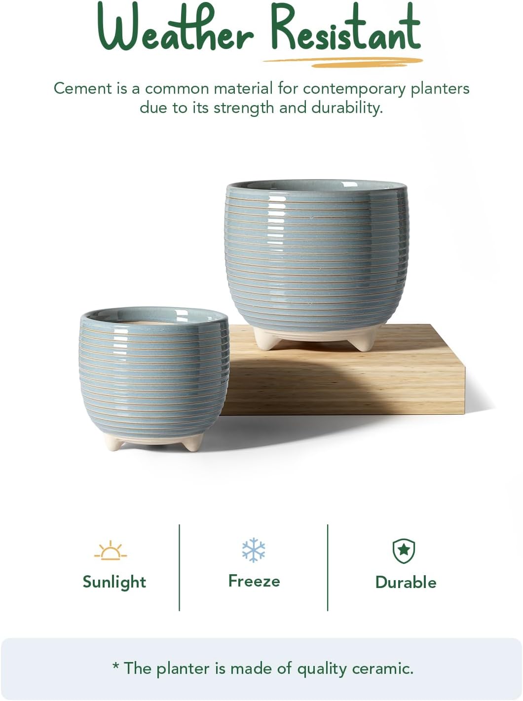 Thumbnail 5 de LE TAUCI Ceramic Plant Pots 12+16cm